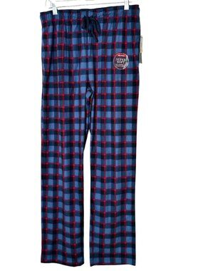 Nautica Mens S Plaid Sleep Pants Lounge Super Soft Lightweight Blue Red Casual